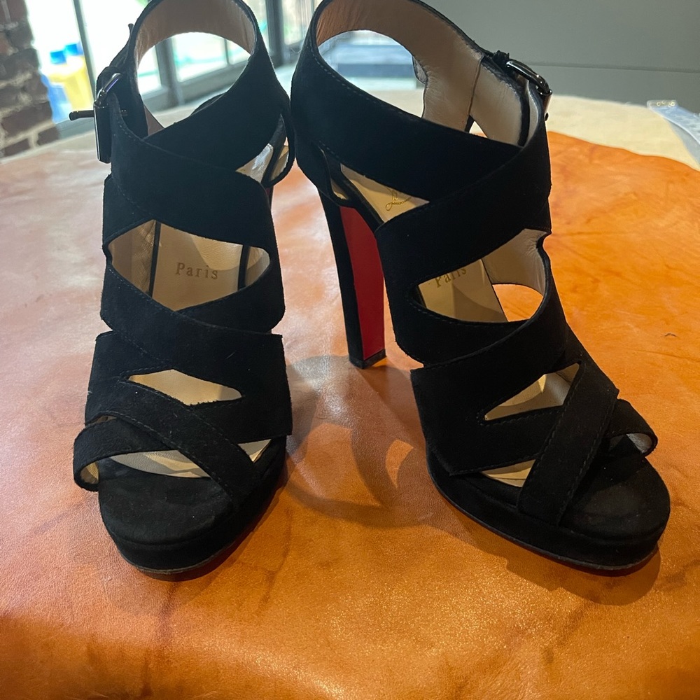 Christian Louboutin suede heels